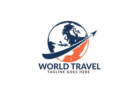 world travel logo design travel agency  company logo