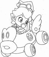 Coloring Pages Peach Kart Mario Princess Toad Baby Racing Wii Print Blank Related Coloringhome sketch template
