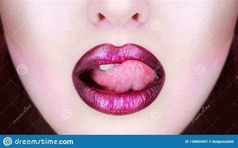 Tongue And Mouth Woman Lip Female Lips Beautiful Lip Lipstick And