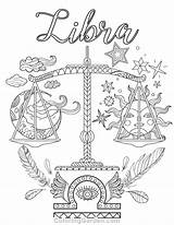 Libra Coloring Pages Zodiac Coloringgarden Adult Printable Tattoo Tarot Mandala Pdf Adults Card Para Astrology Virgo Sign Colorir Color Desenhos sketch template