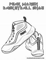 Coloring Basketball Pages Shoe Shoes Girls Template Wnba Durant Kevin Boys Womens Women East Color Clipart Peak Logo Library Kd sketch template