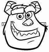 Sully Coloring Monster Pages Inc Monsters Masker Luca Sulley sketch template