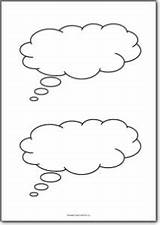 Thought Bubbles Blank Speech Printable Templates Shape Printables Item sketch template