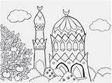 Coloring Pages Kids Islamic Islam Ramadan Muslim Mosque Colouring Printable Drawing Nature Sheets Pillars Template Color Clipart Coloriage Mosques Children sketch template