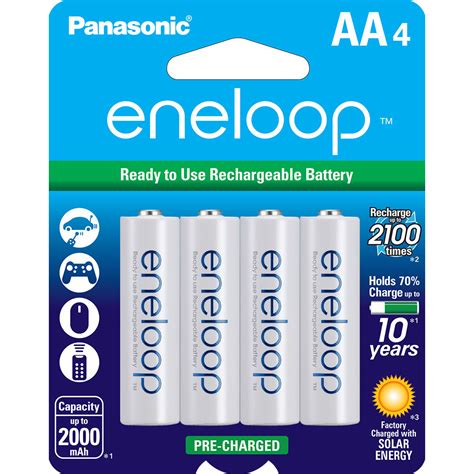 Panasonic Eneloop Aa Rechargeable Ni Mh Batteries Bk 3mcca4ba
