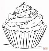Coloring Cupcake Pages Printable sketch template
