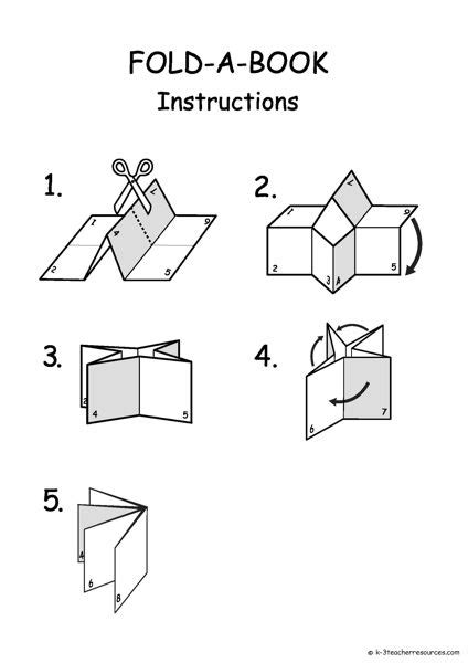 printable  editable folding book template