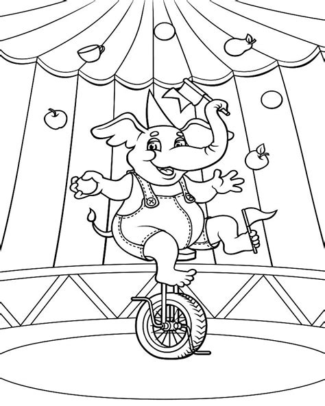 circus coloring pictures  animals circus tent coloring sheet