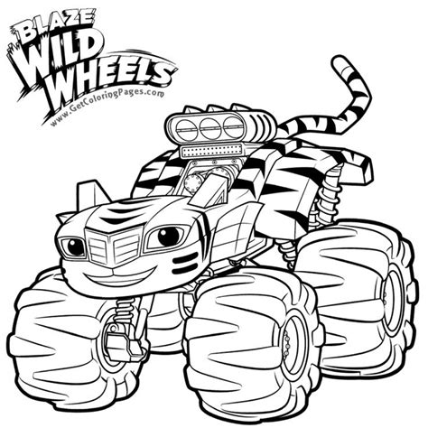 stripes blaze   monster machines coloring pages monster truck