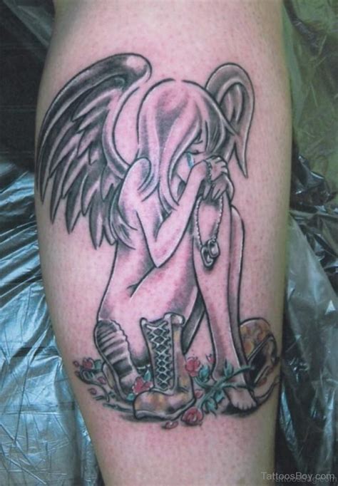 60 Loveable Angel Tattoos For Leg