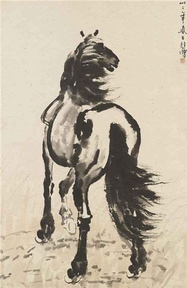 horse  xu beihong wikiartorg horse painting horse art artwork painting