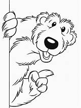 Coloring Bear Pages Cartoons Easily Print Book sketch template