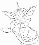 Vaporeon Pokemon Coloring Pages Colouring Lineart Lilly Gerbil Print Clipart Sketch Printable Eevee Drawing Transparent Flute Color Cute Deviantart Draw sketch template