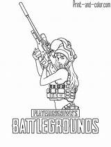 Pubg Battlegrounds Playerunknown Sniper sketch template