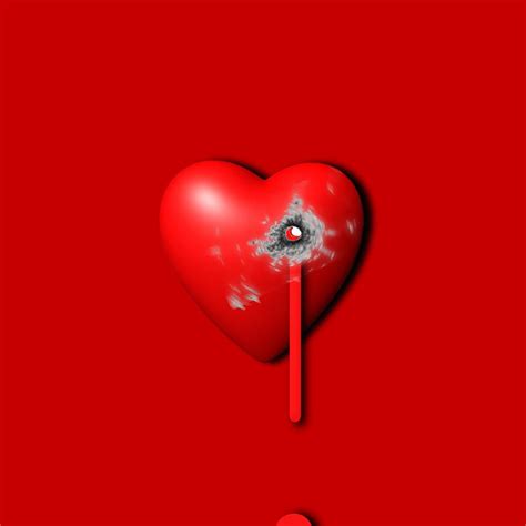 Heart Series Love Bullet Holes Painting By Tony Rubino