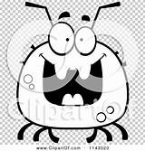 Tick Grinning Chubby Outlined Coloring Clipart Vector Cartoon Thoman Cory sketch template
