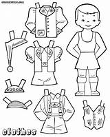 Dress Coloring Pages Clothes Boys Colorings sketch template