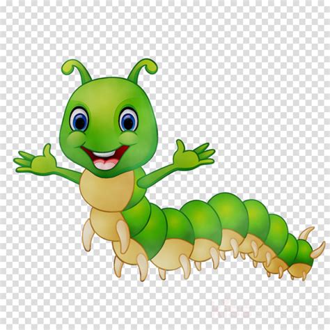 high quality caterpillar clipart illustration transparent png