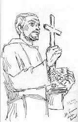 Francis Assisi Coloring St Saint sketch template