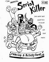 Coloring Book Pages Killer Serial Bloody Alphabet sketch template