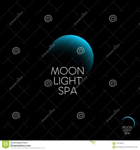 moon light spa logo blue moon   letters   dark background