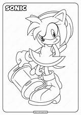 Sonic Amy Coloring Rose Printable Pdf Whatsapp Tweet Email sketch template