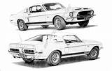 Shelby Drawing 1968 Mustang Imgarcade Credit Larger Drawings Coloring sketch template