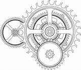 Steampunk Tattoo Gears Drawing Gear Cogs Line Clock Heart Mechanical Brade Deviantart Wip Pocket Getriebe Eye Zeichnung Designs Stencil Drawings sketch template