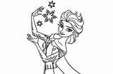 Elsa Coloring Pages Kids Queen sketch template
