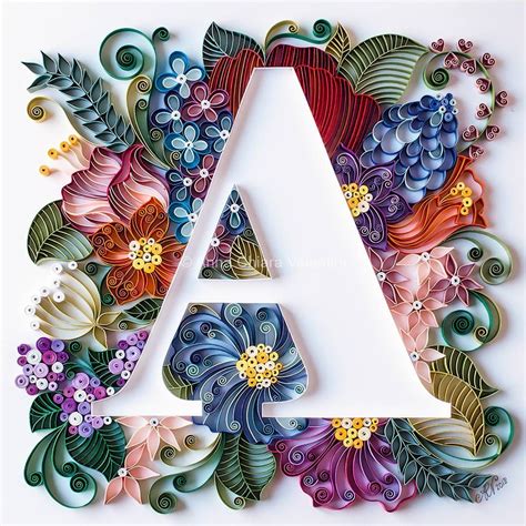 custom floral letter    favourite letter