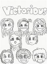 Victorious Coloring Pages Cast Arm Popular Template sketch template