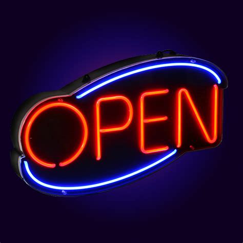 open neon sign drinkstuff