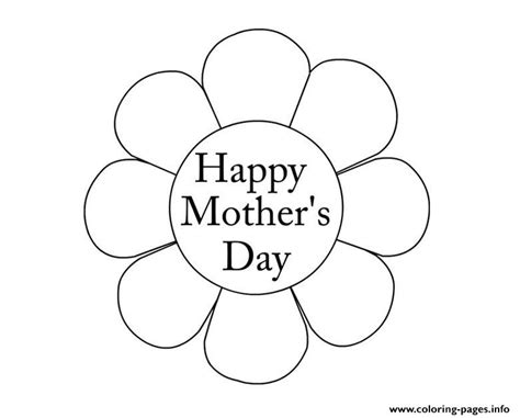 flower mothers day happy  coloring page printable