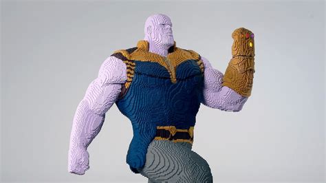 avengers infinity war  life size thanos lego statue  coming  sdcc