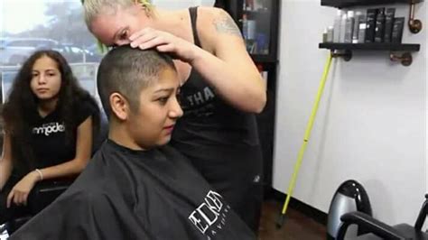 Bold Women Shave Her Head With Clipper Village Barber