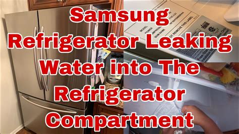 samsung refrigerator leaking water   floor floor roma