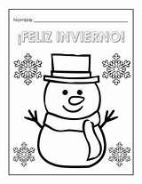 Invierno Coloring Spanish Winter Colorear Para Pages Hojas Preview sketch template