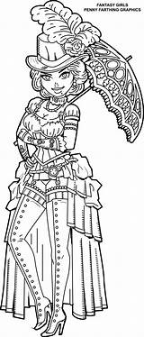 Coloring Pages Steampunk Adult Colouring Books Fairy Halloween Sheets Print Printables Kids Punk Steam Girls Visit sketch template