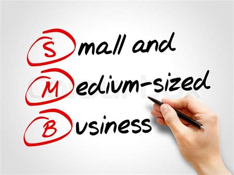 smb small  medium sized business acronym business concept stock