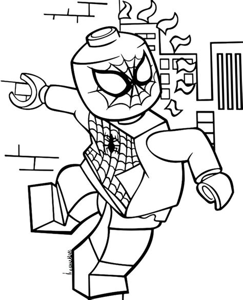lego spiderman coloring page  print coloring home