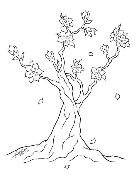 cherry blossom coloring page   cherry blossom