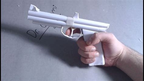 diy     paper gun  shoots rubber bands easy tutorial