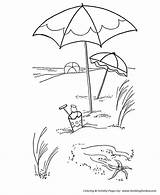 Summer Coloring Kids Pages Seasons Season Beach Time Activity Sheets Fun Honkingdonkey sketch template
