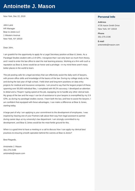 legal cover letter examples ready   template