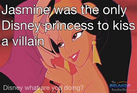 jasmine was the only disney princess to kiss a villain