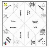 Fortune Teller Cootie Catcher Template Geometry Math Catchers Blank Types Learning Origami Games Idea Grade Word Game Make Polygon Cool sketch template