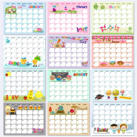 shop  image format monthly calendars kids calendar calendar printables