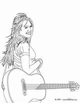 Miley Cyrus Guitarra Guitarras Hellokids sketch template