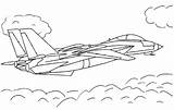 Coloring Pages Jet Fighter Gun Airplane Printable 14 Tomcat Aircraft Kids Coloring4free Airplanes Sketch Book Print Plane Colouring Drawing Drawings sketch template
