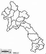 Laos Outline Maps Blank Provinces Names Hydrography sketch template